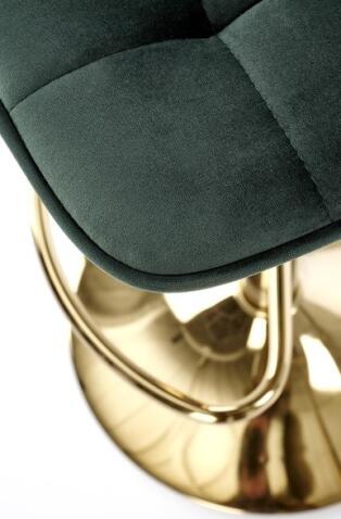 Стул барный HALMAR H120 темно-зеленый/золотой