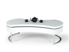 Стол журнальный HALMAR AUREA белый/хром, 115/80/38