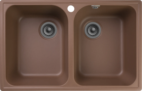 Кухонная мойка GRANFEST QUARZ Z-15 терракот + сифон