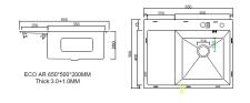 Мойка ARFEKA ECO AR 650*500 R BLACK PVD NANO Мойка ARFEKA ECO AR 650*500 R BLACK PVD NANO