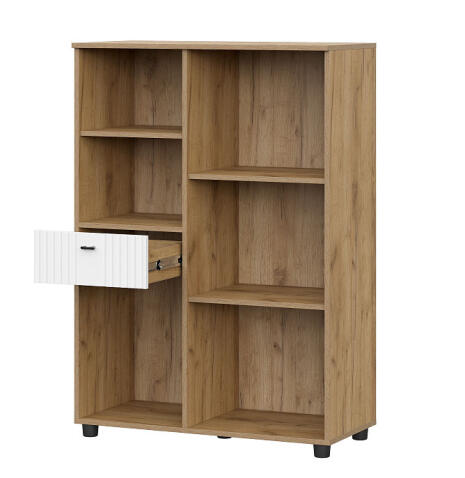 Тумба многофункциональная SV-МЕБЕЛЬ (МС Милан К) Дуб Золотой/Белый Матовый