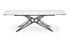 Стол обеденный HALMAR ALFREDO белый мрамор/черный 160-240/91 Стол обеденный HALMAR ALFREDO белый мрамор/черный 160-240/91