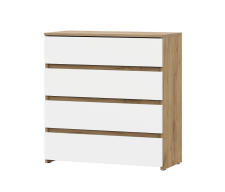 Комод NN Мебель (МС Некст К) Дуб Золотой/Белый, 4 ящика