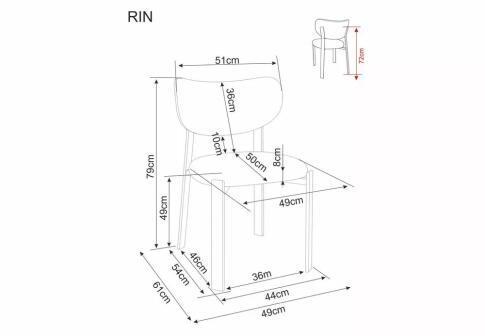 Стул SIGNAL RIN D t.255 светло-бежевый/орех