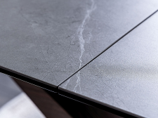 Стол обеденный SIGNAL DOLCE Ceramic эффект серого мрамора/орех 180-240/95