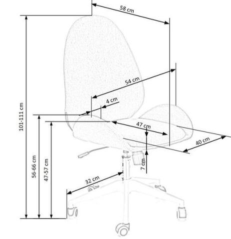 Кресло компьютерное HALMAR FALCAO розовый/белый