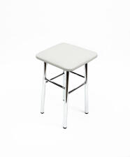 Табурет ВВР Классик белый крокодил/хром, экокожа