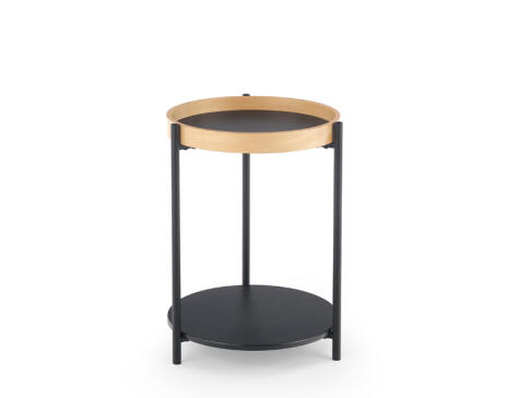 Стол журнальный HALMAR ROLO дуб натуральный/черный, 44/55