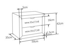 Тумба прикроватная SIGNAL ET-002 Velvet Bluvel 14 серый