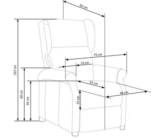 Кресло HALMAR AGUSTIN 2 раскладное, горчичный