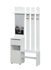 Вешалка NN Мебель (МС Денвер К) Белый, с зеркалом SAFE
