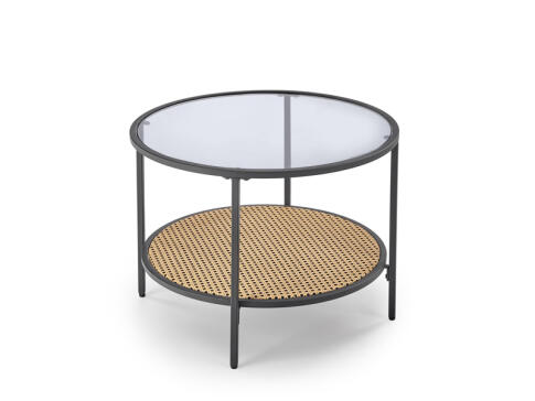 Стол журнальный HALMAR DAKOTA дымчатый/натуральный