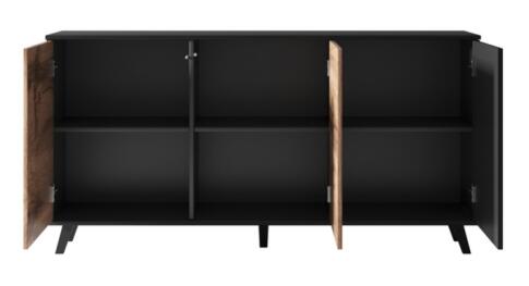 Комод HALMAR RANDOM KM-1 дуб вотан/черный