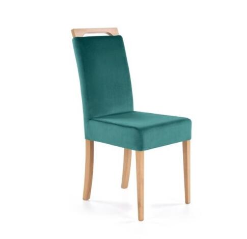 Стул HALMAR CLARION Monolith 37 зеленый/дуб медовый