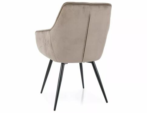 Стул SIGNAL LILIA Velvet Bluvel 40 темно-бежевый/черный