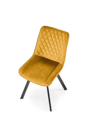 Стул HALMAR K520 горчичный/черный, поворотный