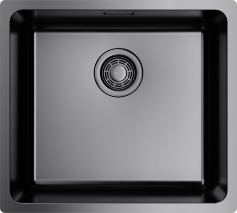 Кухонная мойка из нержавейки Omoikiri Tadzava 49-U/I-GM вороненая сталь