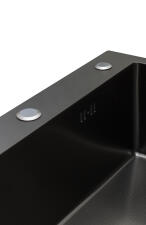 Кухонная мойка из нержавейки BLANTEK FS-5848HN Honeycomb Nano black ECO