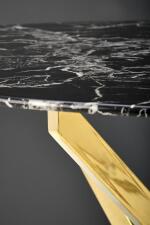 Стол обеденный HALMAR RAYMOND 2 черный мрамор/золотой 100