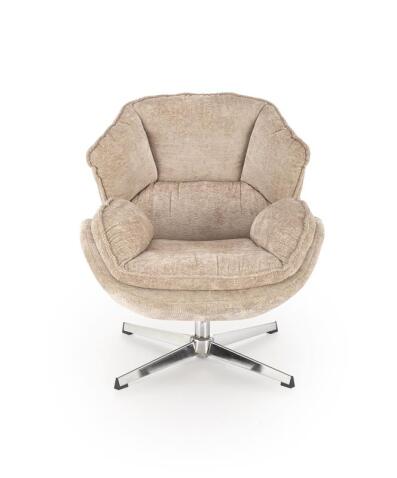 Кресло HALMAR GUIDO бежевый/хром