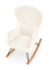 Кресло-качалка HALMAR LIBERTO 2 кремовый/натуральный/черный