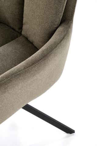 Стул HALMAR K536 оливковый/черный, поворотный