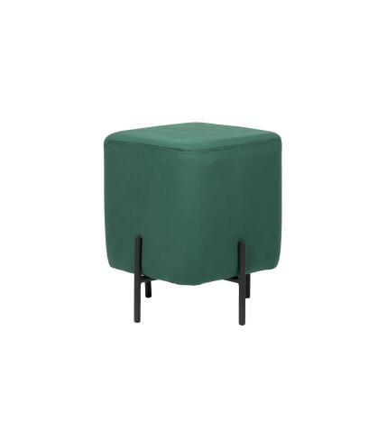 Пуфик ВВР Агат Лайт изумруд/черный, велюр