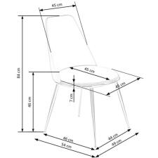 Стул HALMAR K460 розовый/золотой