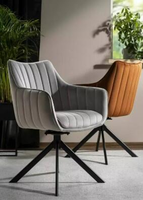 Стул SIGNAL AZALIA Velvet Bluvel 03 светло-серый/черный