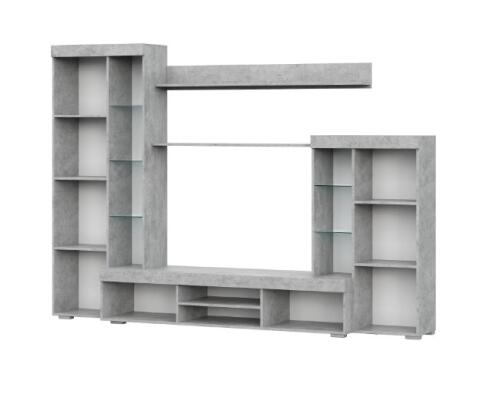 Мебель для гостиной К NN Мебель МГС 5 Цемент светлый/Белый