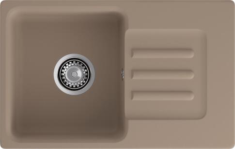 Кухонная мойка GRANFEST SMART SM-680L песочный + сифон