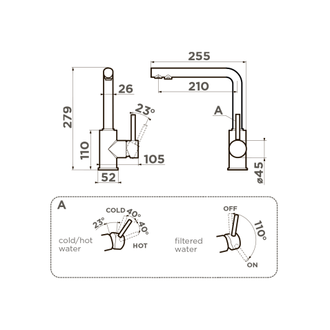 Смеситель для кухни Omoikiri Nakagawa 2 Plus ES эспрессо