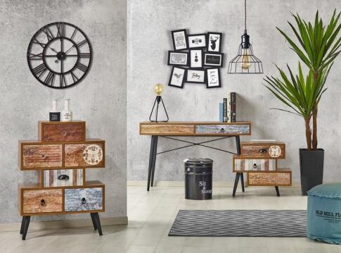 Комод HALMAR MEZO KM4 разноцветный, 100/29/140