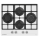 Варочная панель газовая MEFERI MGH604WH GLASS ULTRA
