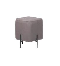 Пуфик ВВР Агат Лайт графит/черный, велюр