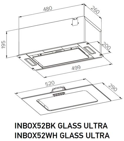 Вытяжка кухонная MEFERI INBOX52WH GLASS ULTRA