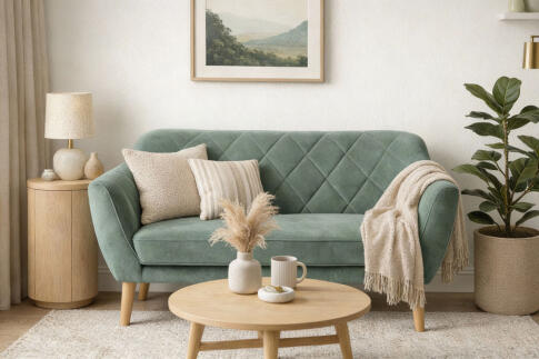 Диван SIGNAL KARO 2 Velvet Bluvel 78 зеленый/бук