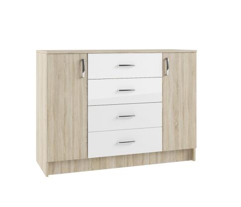 Комод ДСВ (МС Софи) СКМ 1200.1 Сонома/Белый
