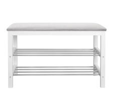 Банкетка Sheffilton SR-0628 артикул Б-2 белый матовый/серое облако