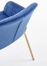 Стул HALMAR K306  синий/золотой