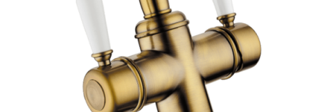 Смеситель для кухни Omoikiri Tottori-AB античная латунь