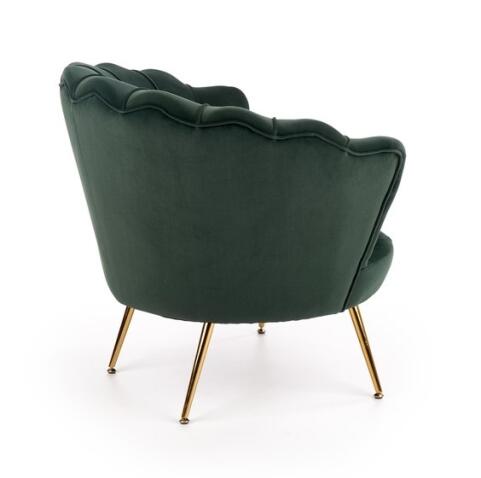 Кресло HALMAR AMORINITO темно-зеленый/золотой