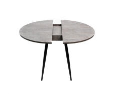 Стол ВВР Элип Камень темный/черный конус, ЛДСП