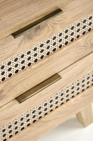 Тумба прикроватная HALMAR BORNEO SN-1 дуб артизан/черный