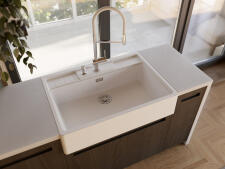 Смеситель для кухни Omoikiri Kanto 2 Plus SB BN WH латунь/нержавеющая сталь/белый