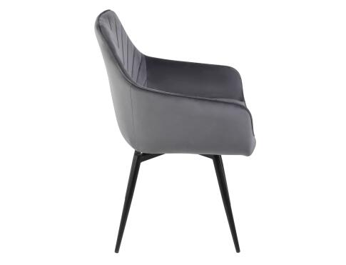 Стул SIGNAL SERVIO Velvet Bluvel 14 серый/черный, поворотный