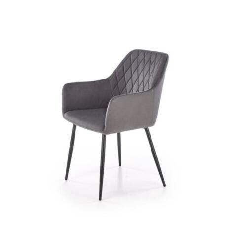 Стул HALMAR K558 серый/черный