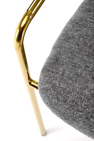 Стул HALMAR K537 серый/золотой