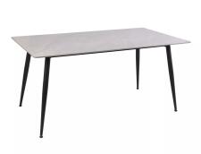 Стол обеденный SIGNAL RION серый лак/черный 130/70