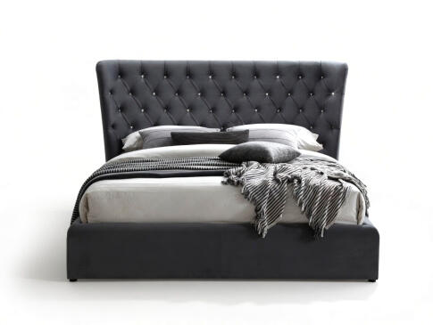 Кровать SIGNAL CARVEN Velvet Bluvel 14 серый 160/200
